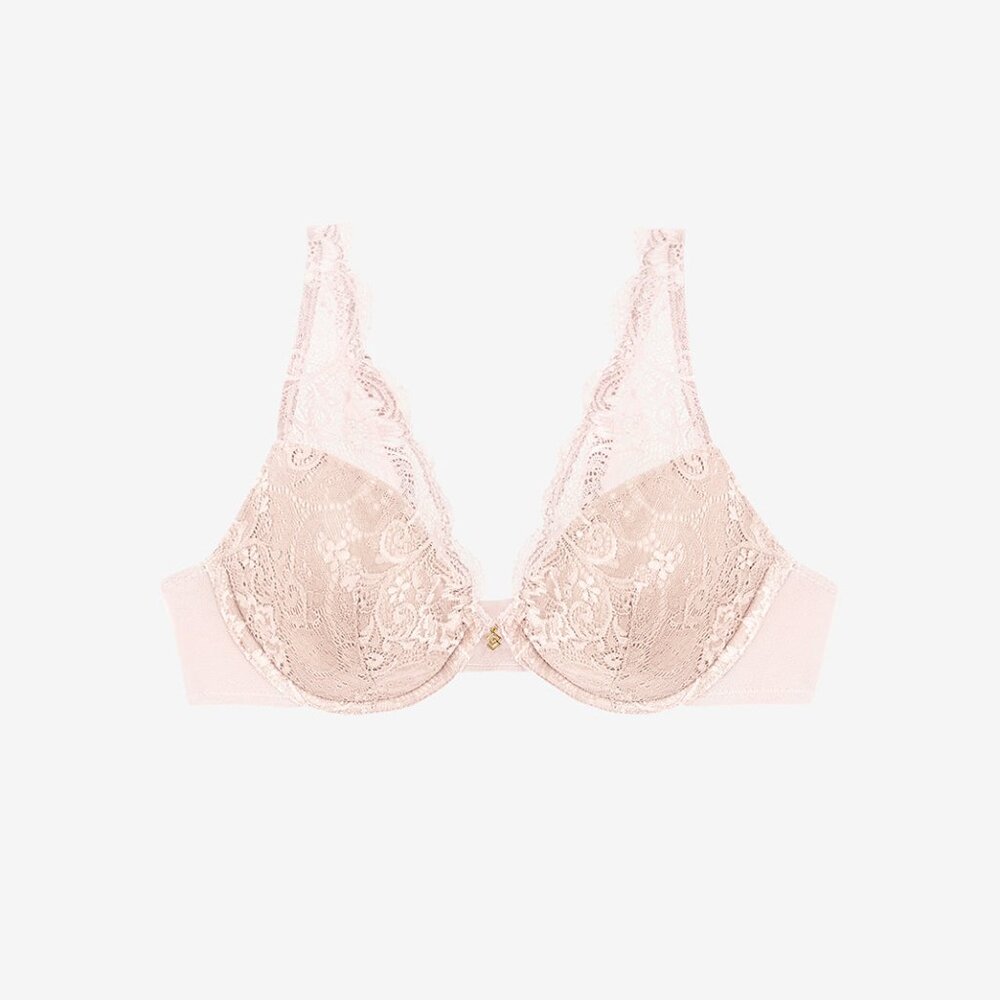 ThirdLove Lace Contour Plunge Bra Size 32Bsoft-pink / 32B